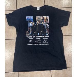 Supernatural Y2K shirt 15 years official graphic tv series Gildan medium